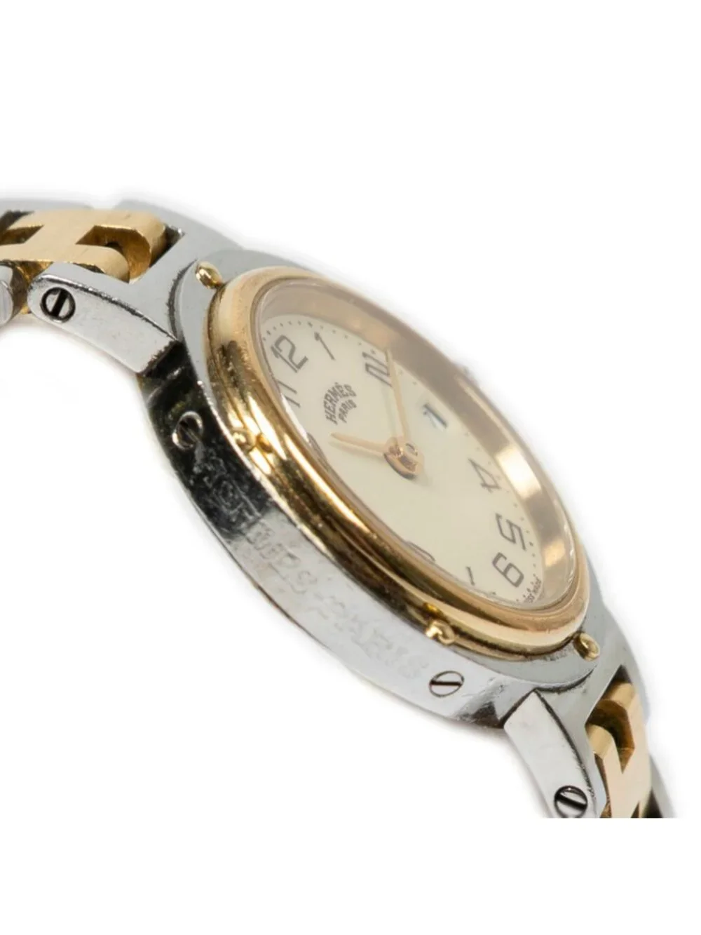 Hermes Clipper Silver Gold Plated Bracelet